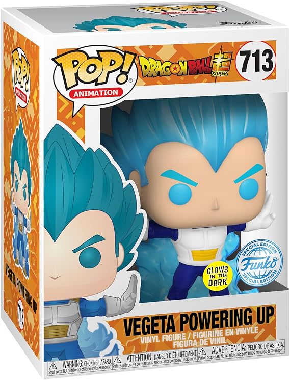 Funko Pop! Animation Dragonball Vegeta Powering Up Glow in Dark Exclusive #713