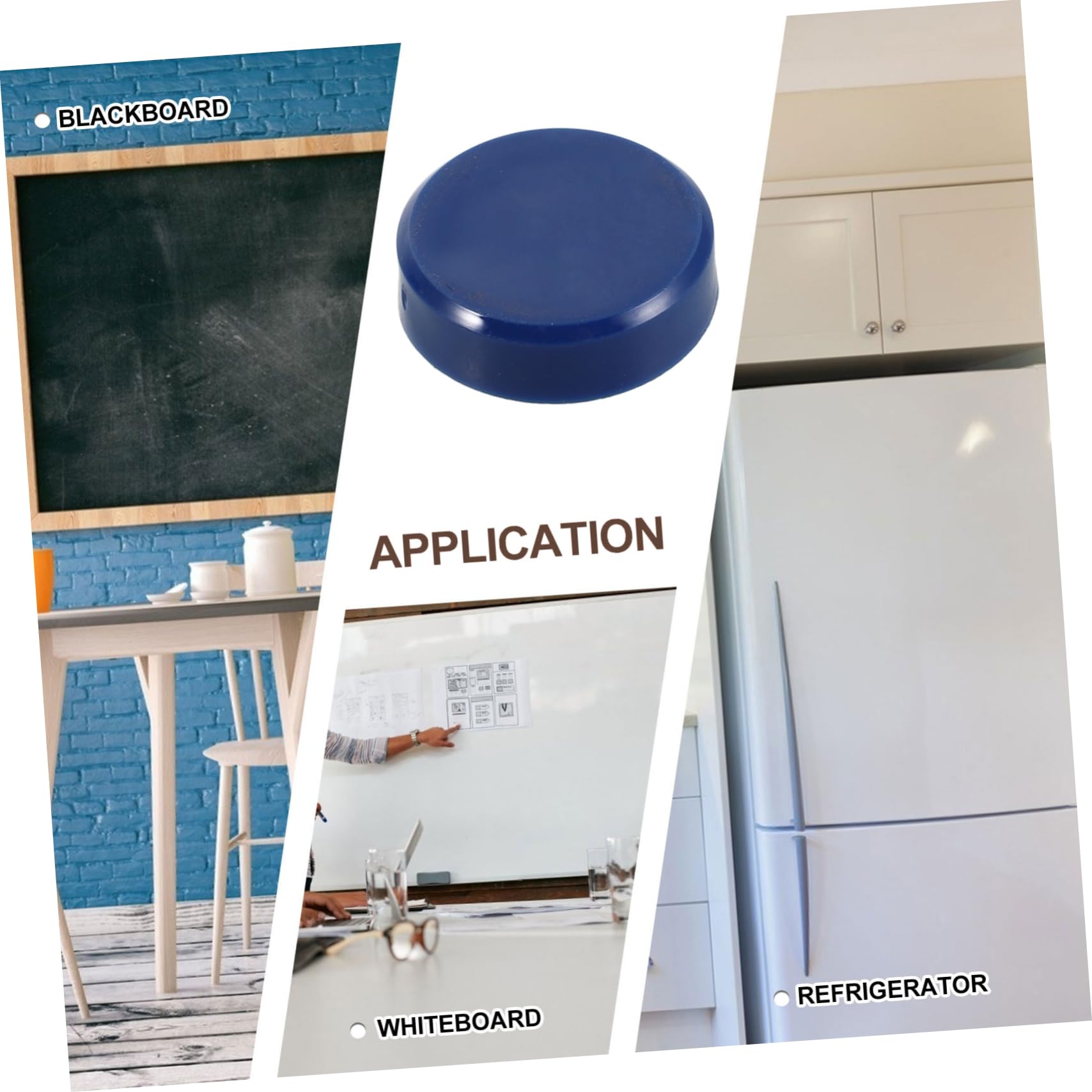 40 Stück Runde Starke Kühlschrankmagnete aus Kunststoff Blau für Whiteboard und Büroorganisation