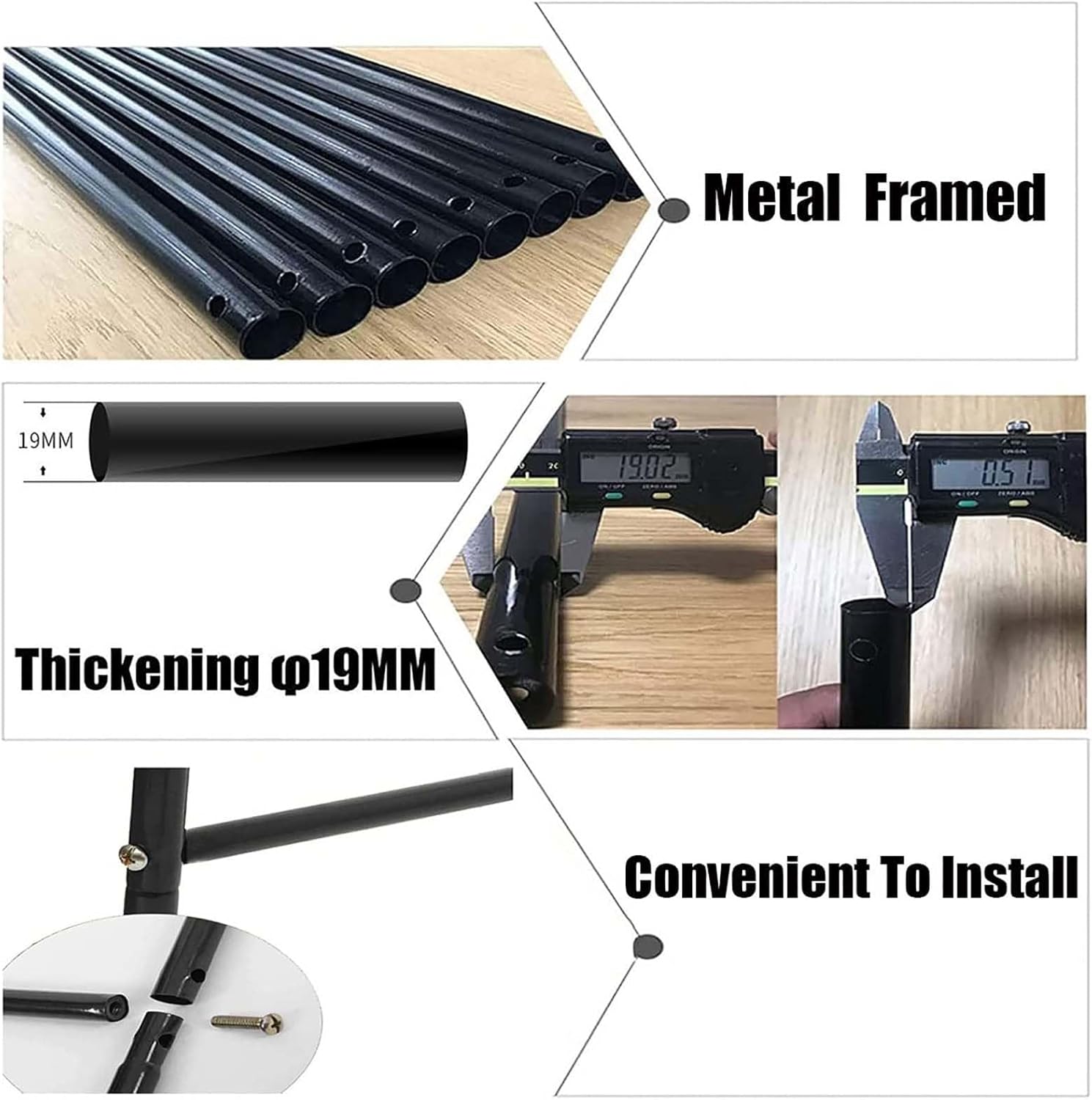 Garden Arbor Arch Steel Frame Weather Resistant Metal Archway for Climbing Plants, Free Standing Trellis Pergola(120x220x40cm)