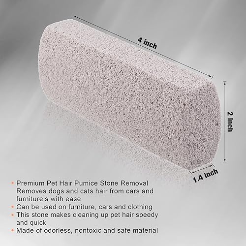 Miniatura 9 de 2 piezas de removedor de pelo de mascotas para depilación de gatos, herramienta de piedra pómez, alfombra de eliminación de piel de perro,