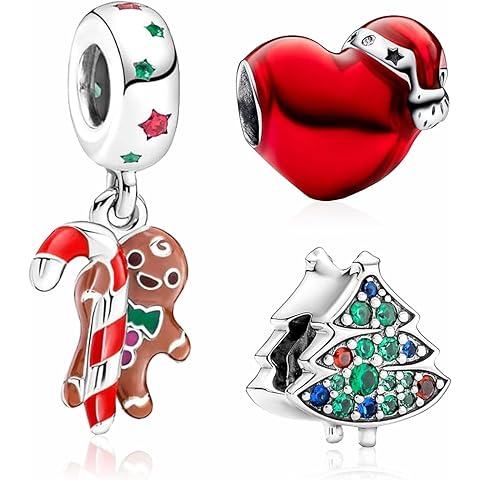 Holiday Fashion Heart Charms S925 Sterling Silver Bead for Bracelets and Necklaces ...