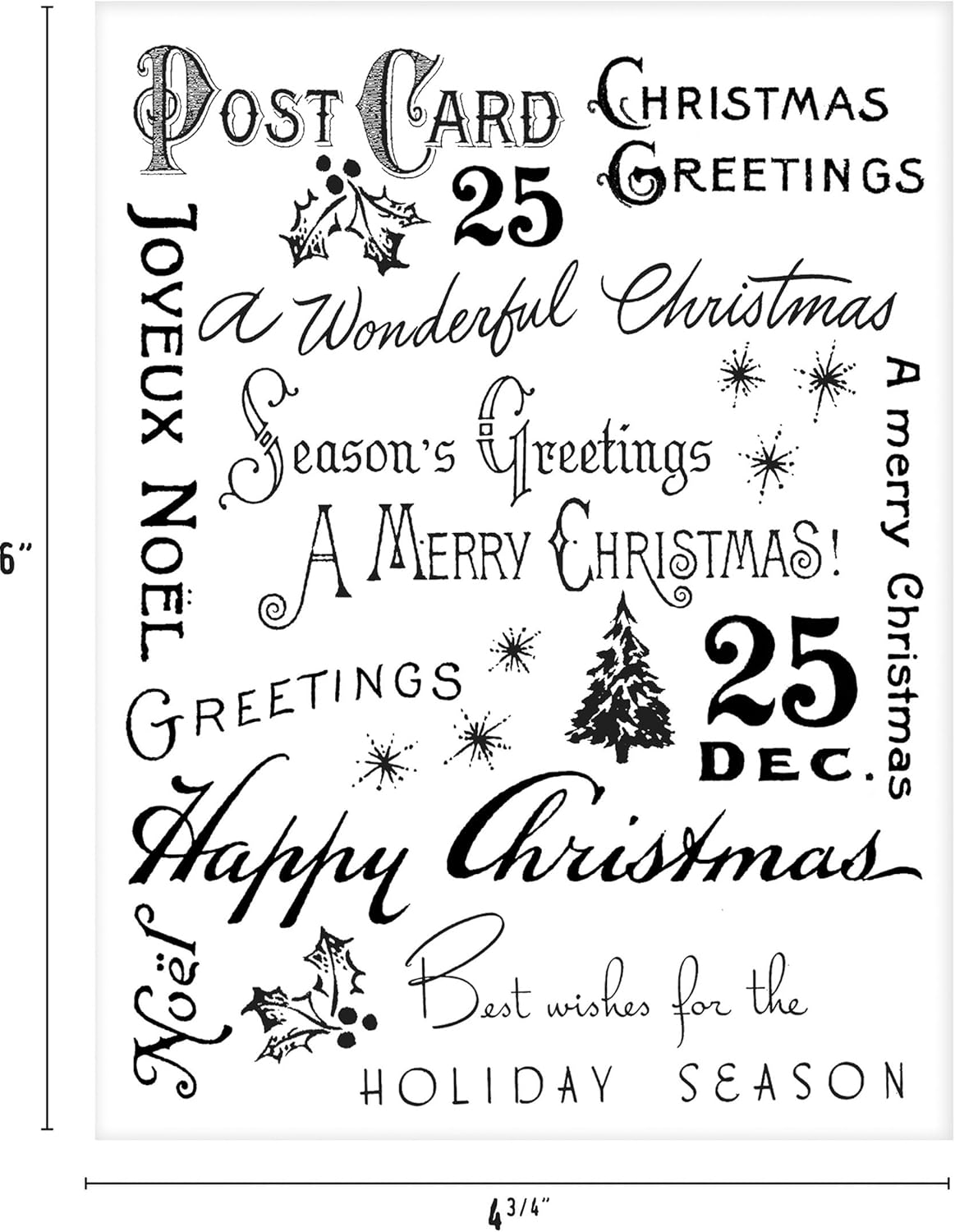 Tim Holtz Idea-ology Christmas Holiday 2024 Large Collage Strips, Collage Paper Sheets, 54 Pieces Total, Carnora Storage Pocket