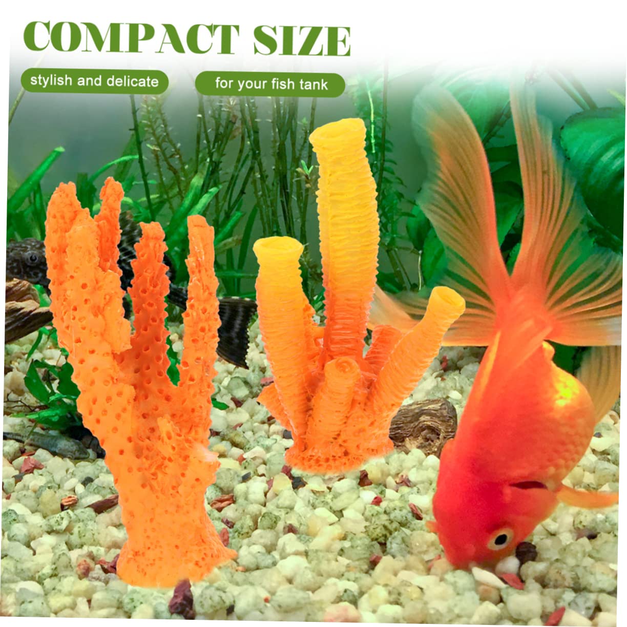 OUNONA 5 Ensembles Décorations Artificielles pour Aquarium Artificiel Accessoires pour Aquarium Fournitures pour Enfants Résine 3 pièces * 5