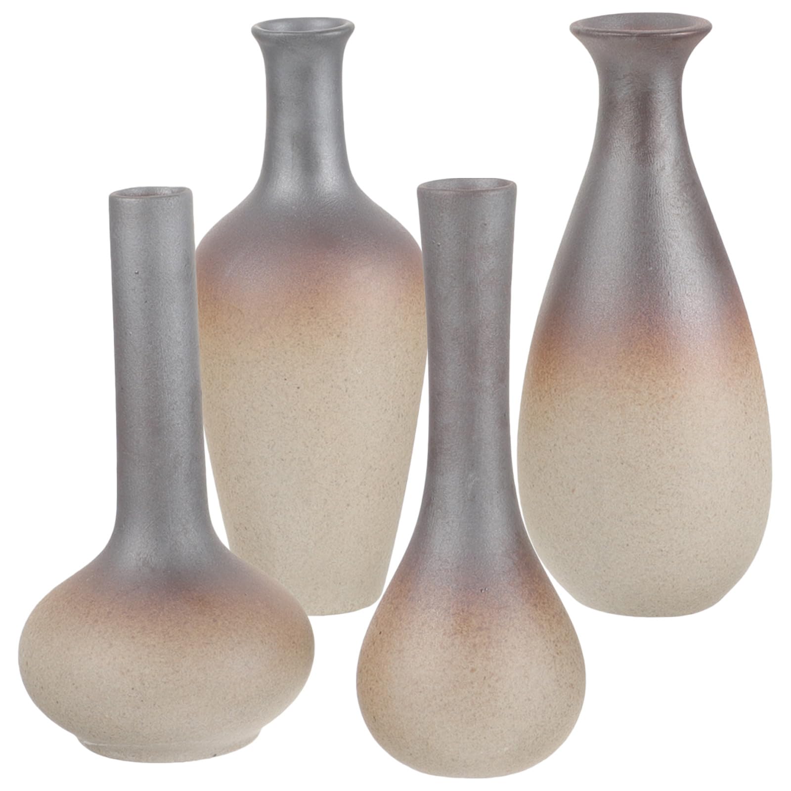 Vases en poterie moderne : l'ensemble de 4 pièces pour sublimer vos bouquets secs