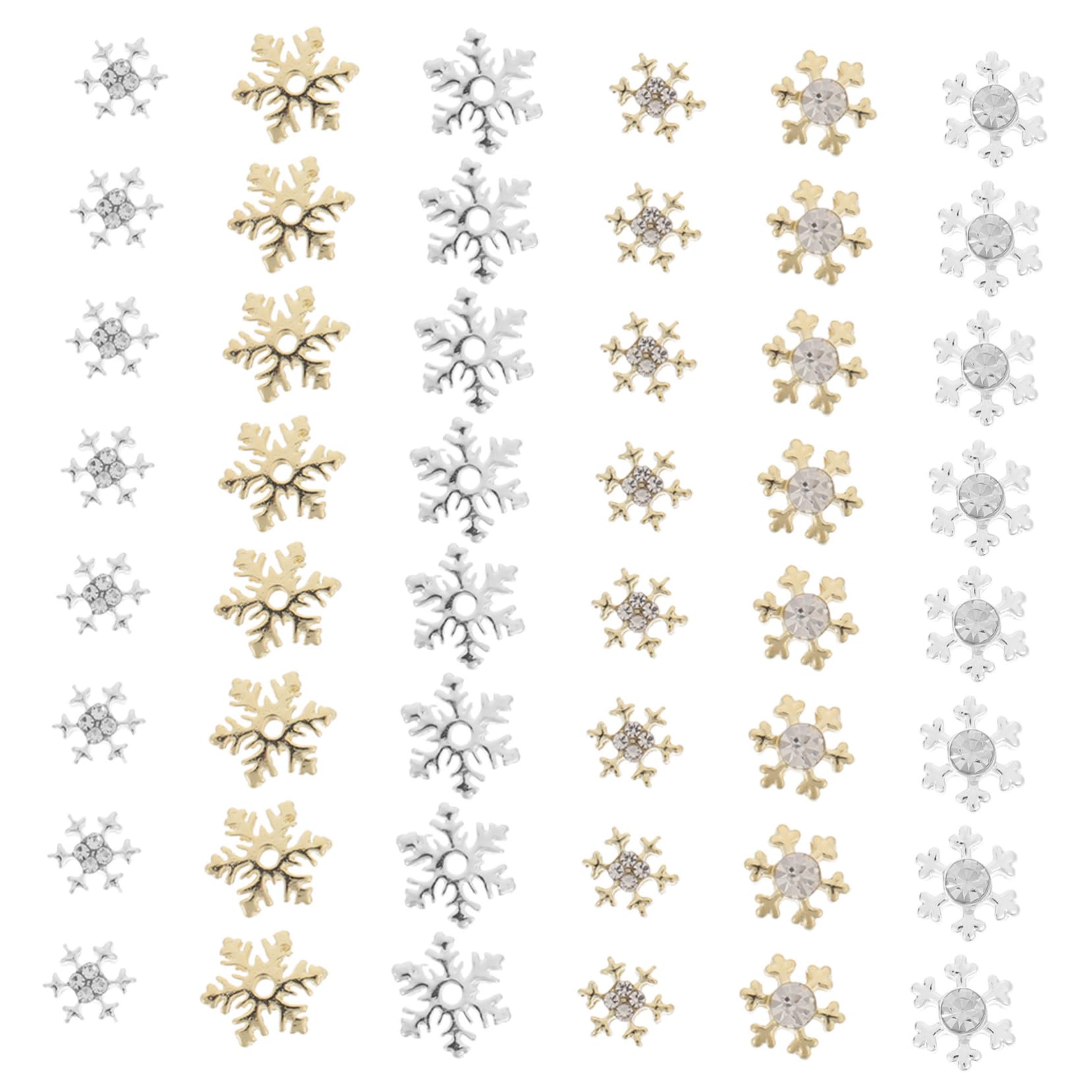 BESTYASH 5 Set Charm Per Unghie Decorazioni Glitterate Per Unghie Stile Natalizio Per Manicure E Decorazioni Per Feste 60 Pezzi*5