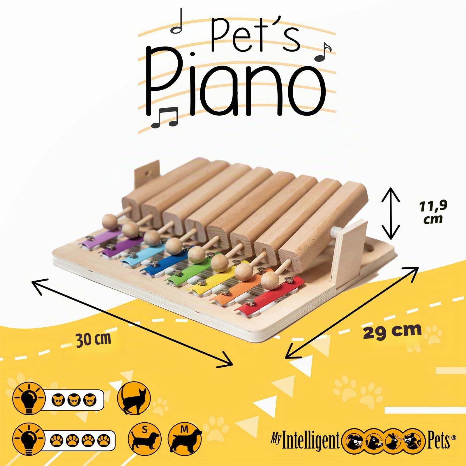 Jouet Chien Occupation – Jouet Interactif pour Chat et Chien - Jeu Intelligence pour Chiens, Jouet Chat Interactif pour Stimulation Mentale et Antiennui - Piano