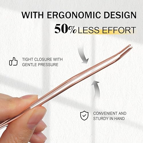 Miniatura 3 de Pinzas de pestañas de bricolaje, herramienta aplicadora de pestañas, pinzas profesionales para una fácil aplicación y extracción, pinzas aplicadoras