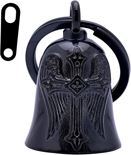 Miniatura 8 de Motorcycle Bell - Motorcycle key chain Biker Bells protect the rider Motorcycle Accessories (cross)