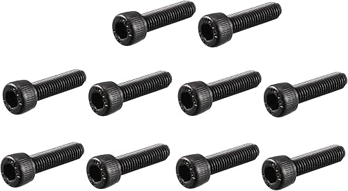 uxcell Tornillos de cabeza hexagonal de acero de aleación M5 x 0.787 in 12.9 Tornillos negros 30 unids