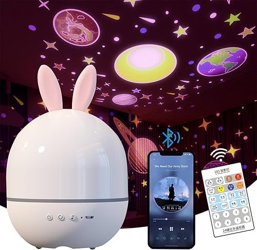 Luz nocturna para niños, proyector de luz de estrellas de techo para niños pequeños, luces nocturnas con lámpara de proyección de control remoto, 15