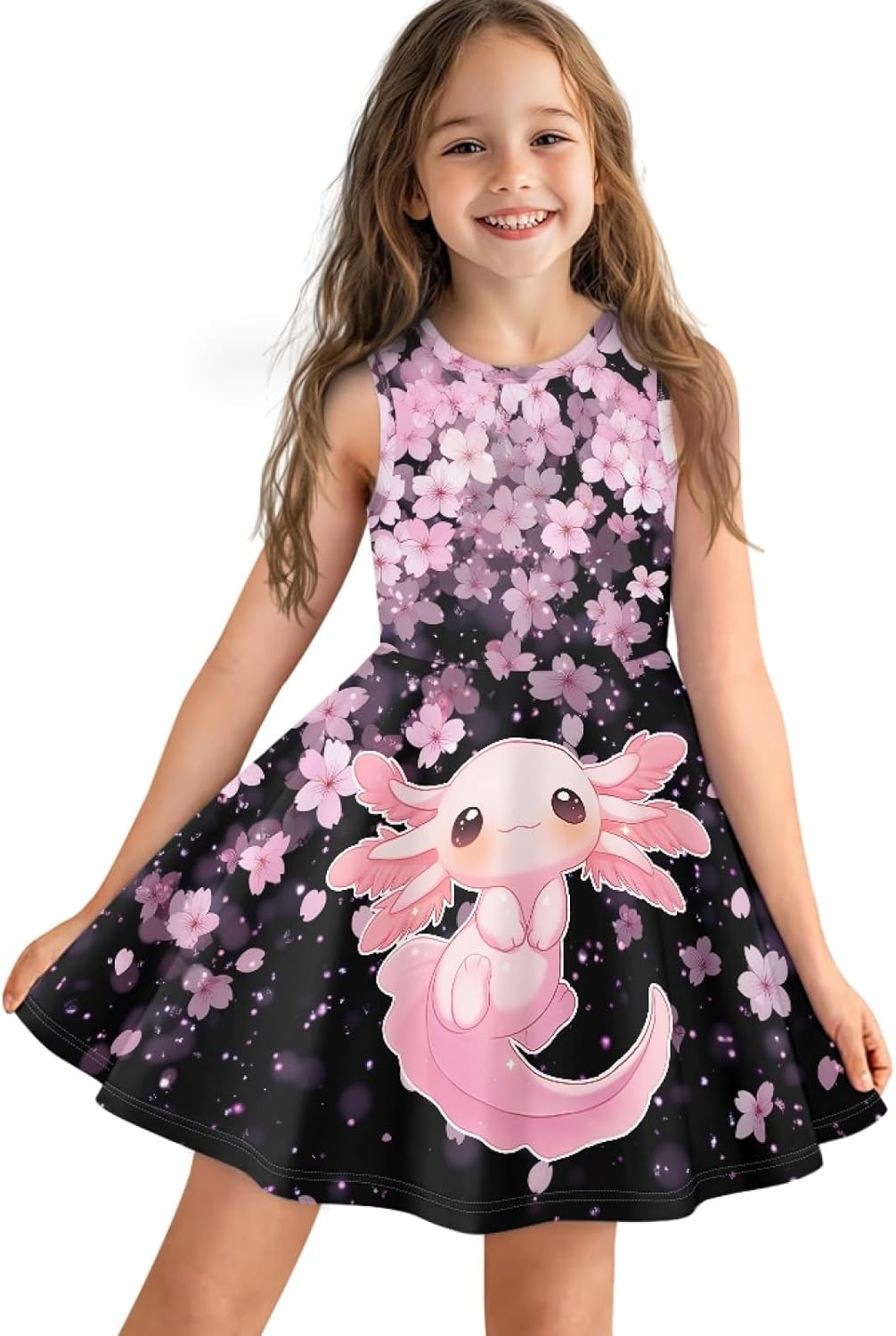 Kids Casual Dress for Girls Cute Outfits Sleeveless Clothes Size 3-16