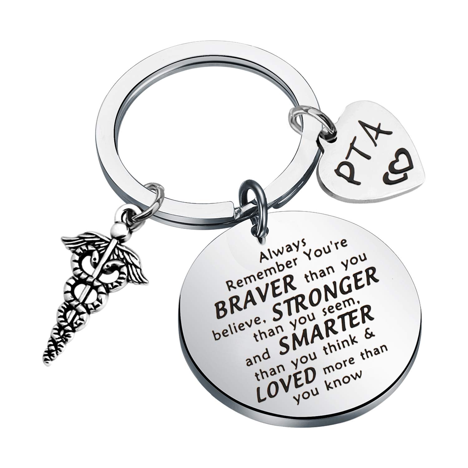 BAUNAPTA Physical Therapist Assistant Key Chain PTA Student Inspirational Graduation Birthday Gift