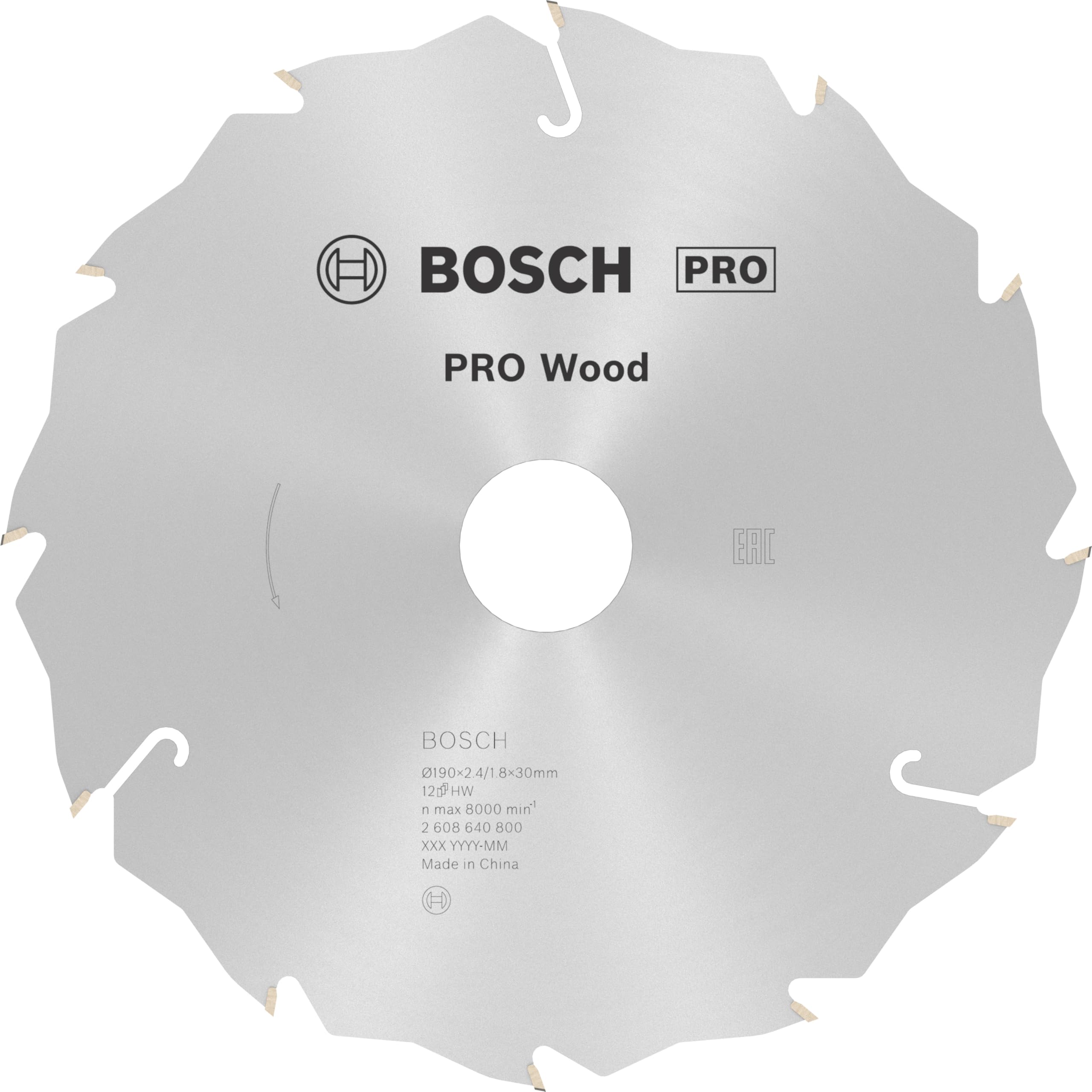 Bosch 1x Lame de scie circulaire PRO Wood pour scies circulaires portatives filaires (pour Bois résineux, Bois dur, Ø mm, Professional Accessoire Scie circulaire portative)