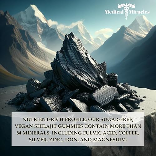 Miniatura 7 de Medical Miracles Shilajit Gummies - 1000 mg de extracto puro del Himalaya con ácido fúlvico, vegano, sin azúcar, de alta potencia. Apoyo energético