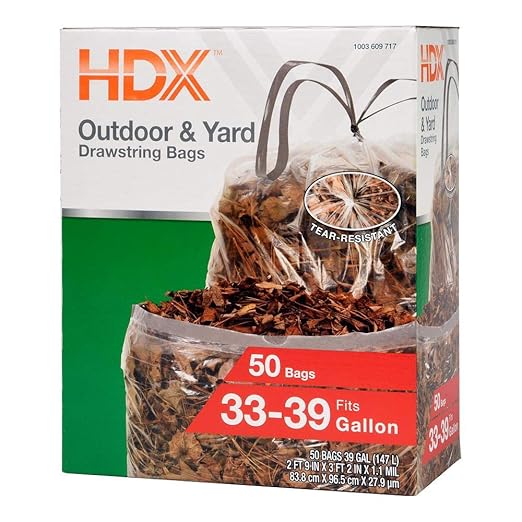 HDX Outdoor Clear Heavy Duty Trash Bags