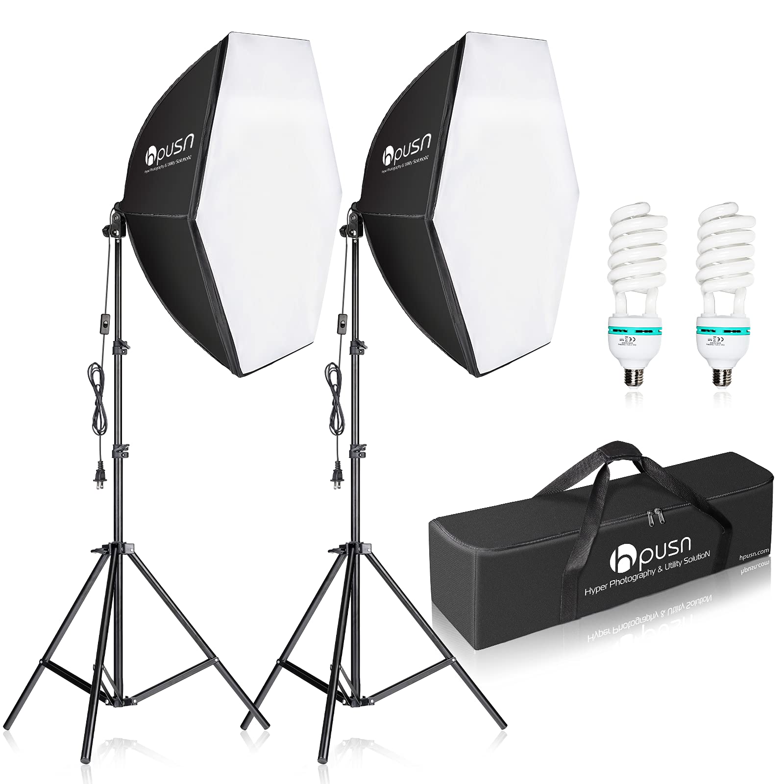 Hpusn Softbox Photography Lighting Kit 