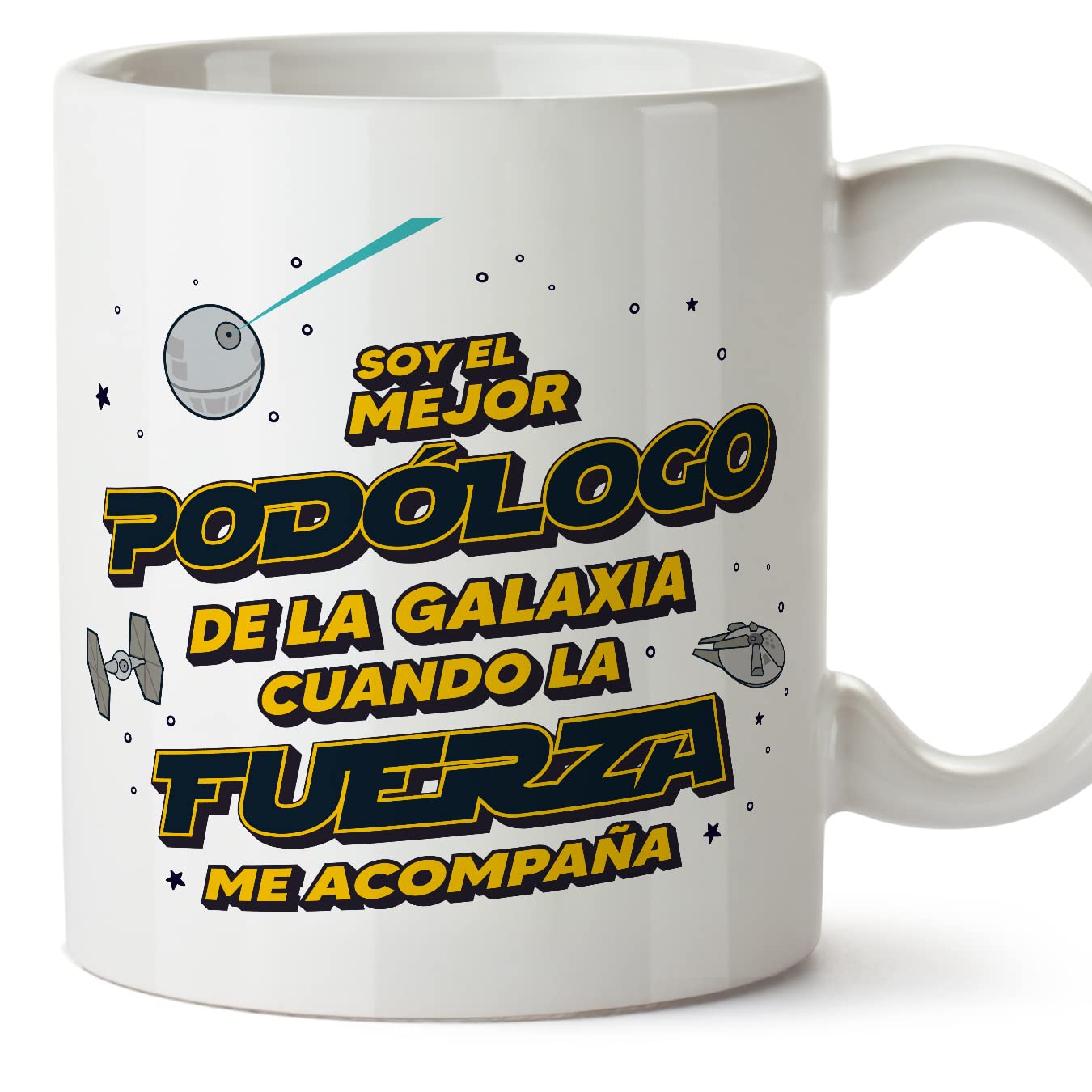 MUGFFINS Tazas para JEFE hombre - En Español - Mejor de la Galaxia Cuando Fuerza me Acompaña - 11 oz / 330 ml - Regalo original y divertido — view 67