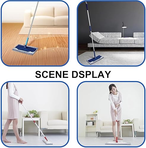 Miniatura 6 de 5 almohadillas de repuesto para trapeador, almohadilla de limpieza de microfibra lavable, almohadillas de repuesto reutilizables, madera dura y