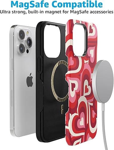 Vista 1031 de Casely Funda para iPhone 15 Pro Max Jardín Secreto Flores mixtas Funda atrevida Compatible con MagSafe y botón de acción Secret Garden