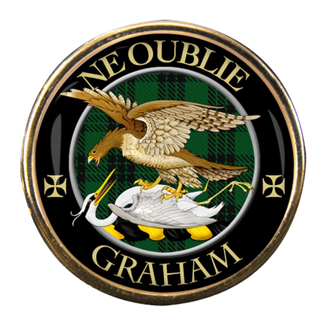 Family-Crests.com Men's Gold Graham Scottish Clan Pin Badge