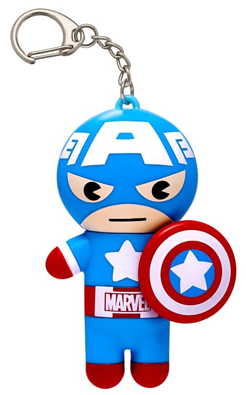 Lip Smacker Marvel Captain America Bálsamo Labial com Chaveiro, Transparente e Brilhante