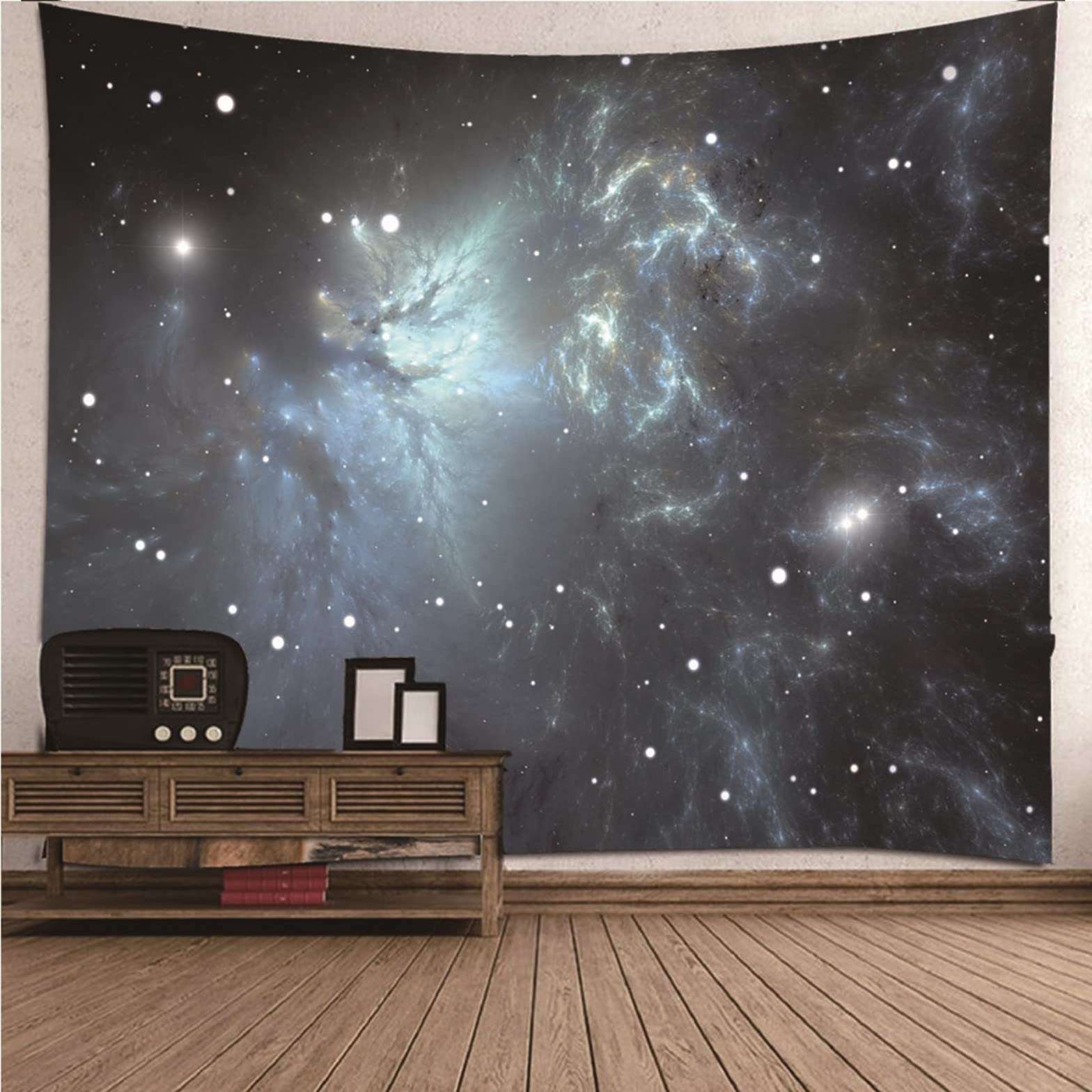 Ethereval Tapestries Bedroom Unique Tapestry For Universe Theme Starry Sky 3D Decor Aesthetic Black Wall Hangings Fabric Decorations 260x240cm