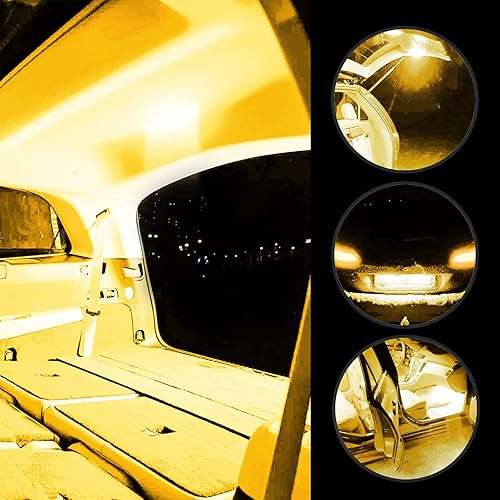 Miniatura 7 de Juego de 24 bombillas para interiores de automóvil, T10 de 1.220 in y 1.654 in, kit de bombillas LED interiores de repuesto para automóvil, cúpula