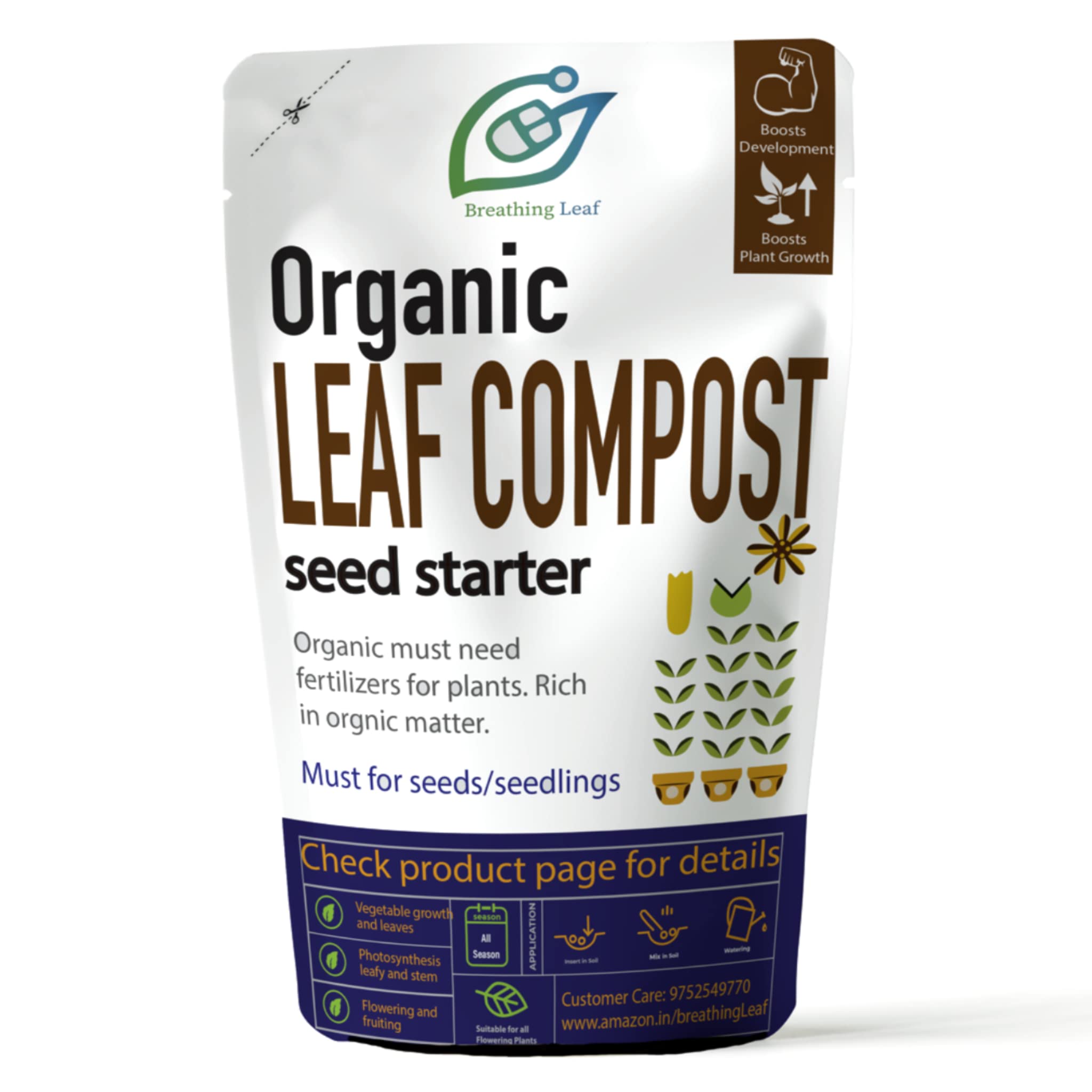 Breathingleaf Organic Leaf Compost for Gardening | Natural Source of nutrients | Potting Mix for Vegetables (900 gm) (B09RV2GLZR) Amazon Price History, Amazon Price Tracker