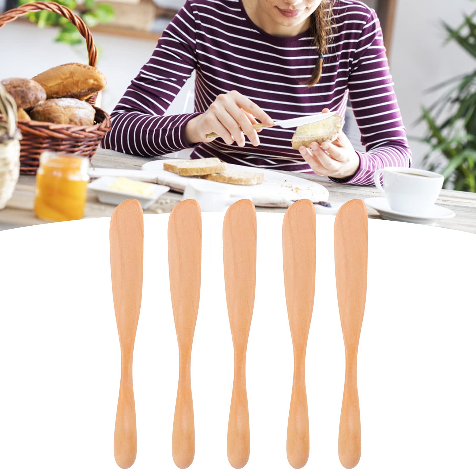 Fdit 5Pcs Butter Knife, Cheese Spreader, for Bread with Ergonomic Handle, Tableware for Home Kitchen, Spreading Jam, or Cheese