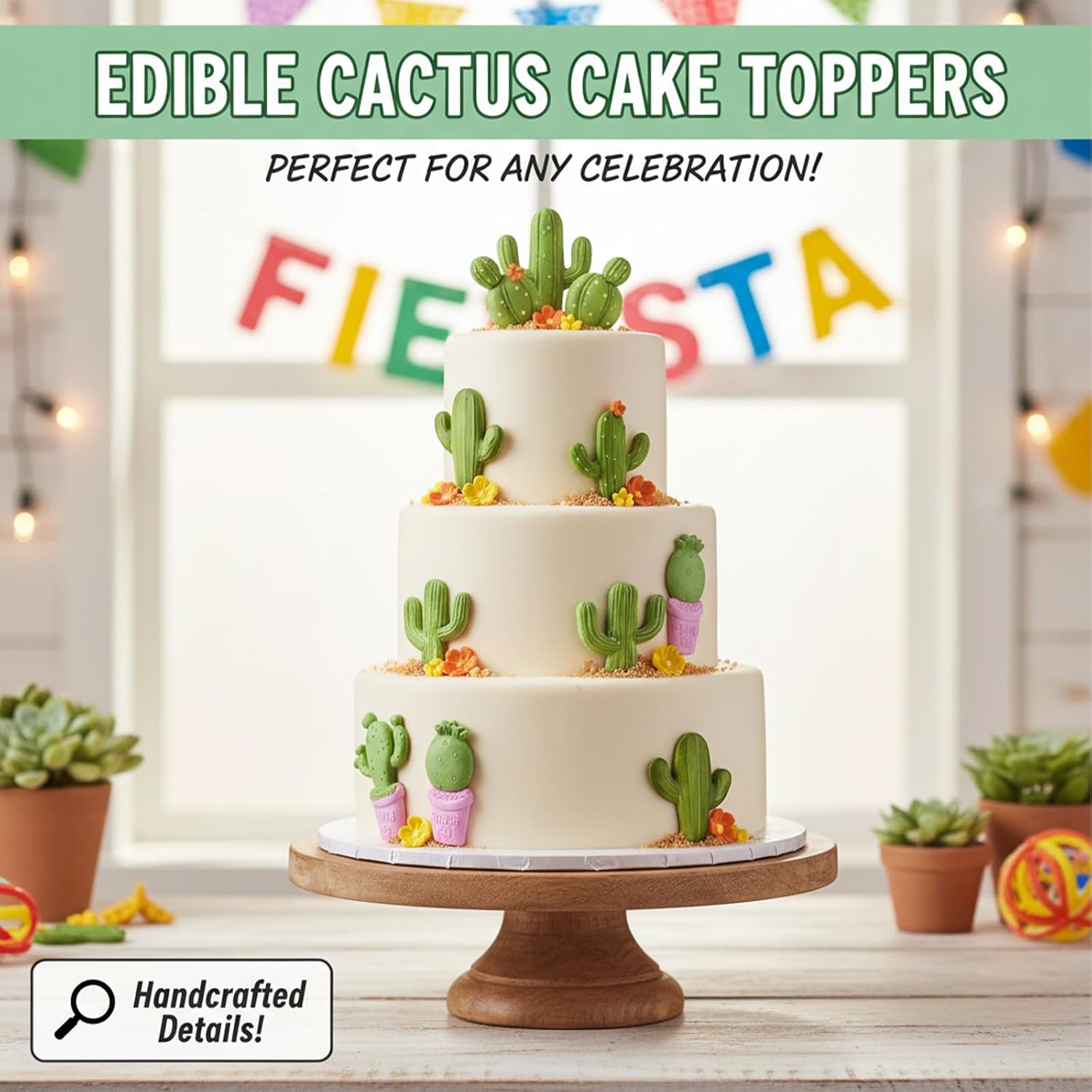 Cactus Silicone Molds, 4 Pieces, 3D Succulent Fondant Molds for Baking, Soap Making, Resin Crafts Chocolate Candy Gum Paste Cupcake Cake Decoration Supplies