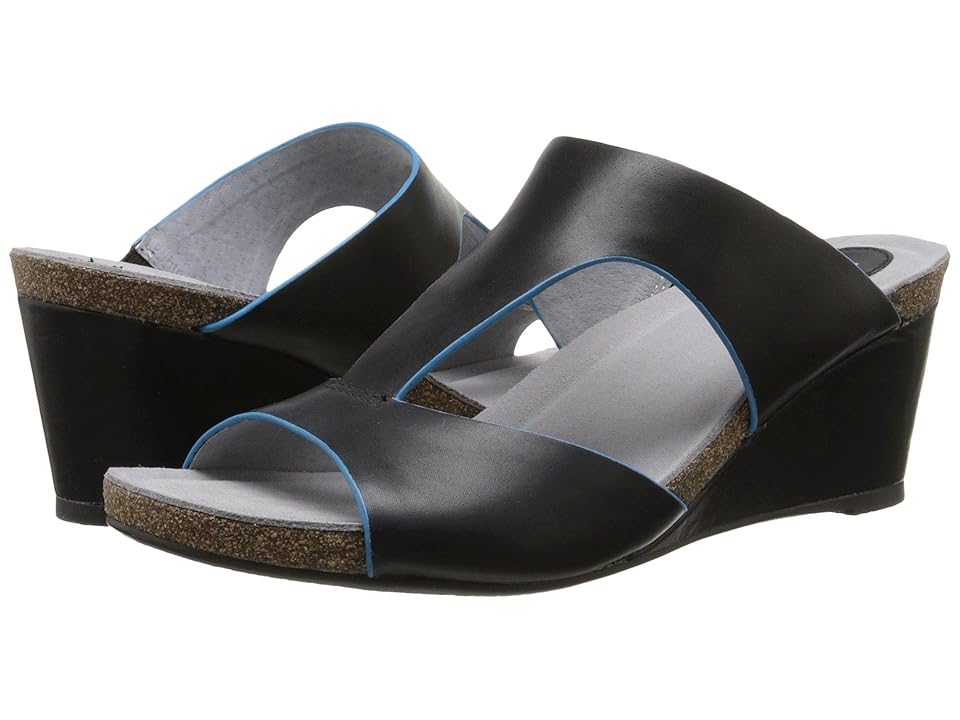 

SoftWalk Jermaine (Black/Blue Soft Dull Leather) Women's Wedge Shoes