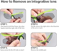 Vista 5 de MEETLOCKS Gafas de sol deportivas resistentes a los arañazos con marco TR90 elástico