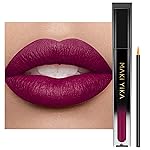 MAKI YIKA Dark Purple Lipstick for Women Color Stay Long Lasting Lipsticks Burgundy Matte Liquid Lipstick Berry Cruelty-Free Lip Color, Cranberry