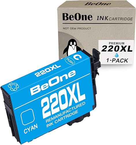 BeOne Cartuchos de tinta remanufacturados de repuesto para Epson 220XL 220 XL T220 T220XL para usar con impresora Workforce WF-2630 WF-2650 WF-2660