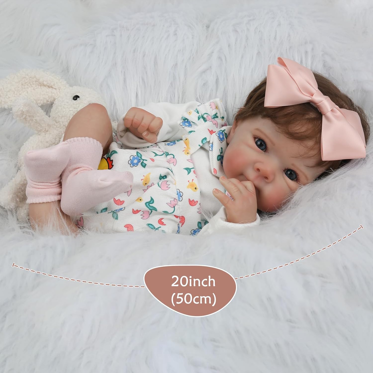 WOOROY Bundle of Lifelike Reborn Baby Dolls 18'' Girl
