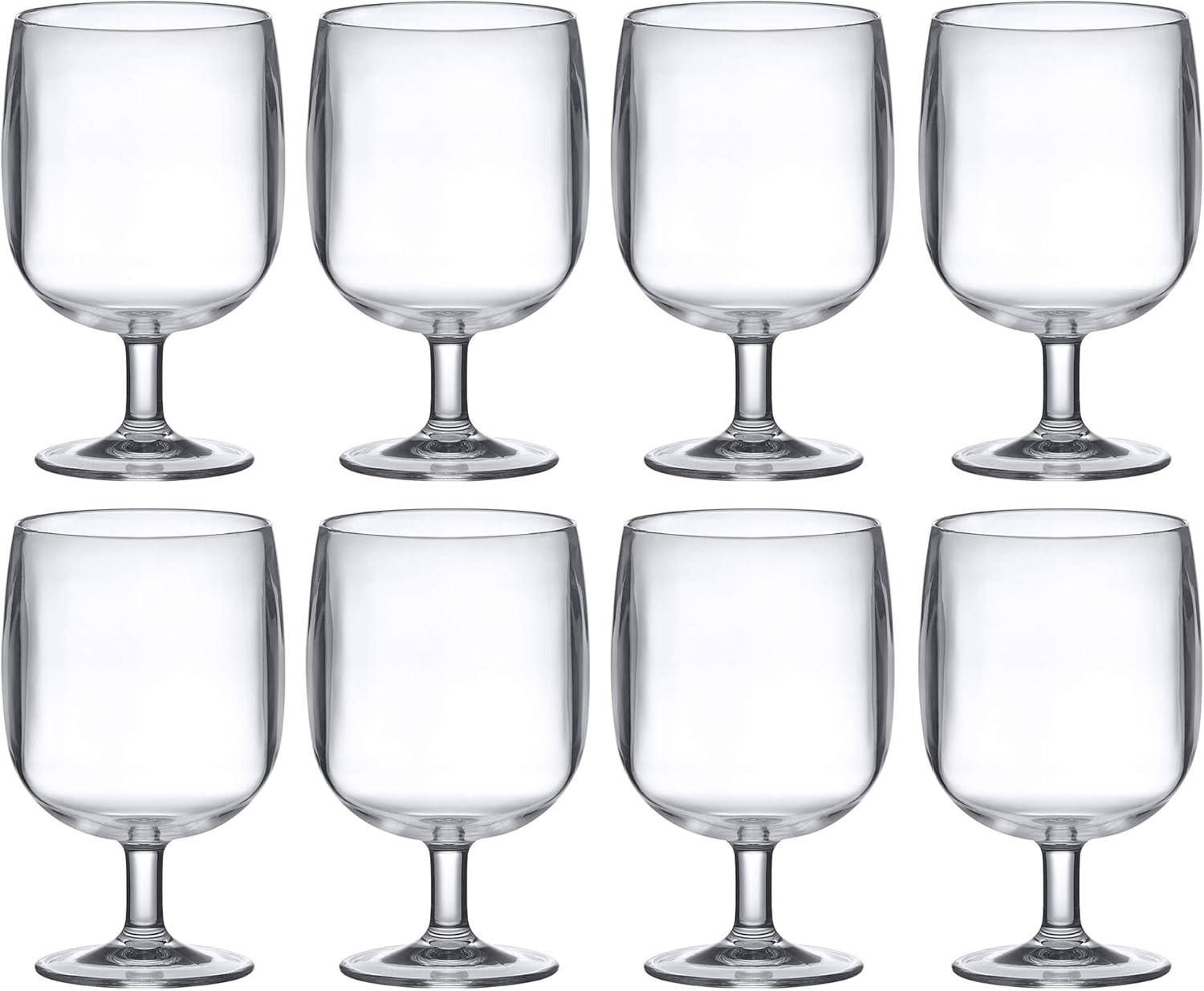 Amazing Abby - Stacy - 12-Ounce Stackable Plastic Wine Glasses (Set of 8), Reusable Plastic Wine Glasses, BPA-Free and Shatter-Proof, Perfect for Poolside, Outdoors, Camping, and More - Image 6