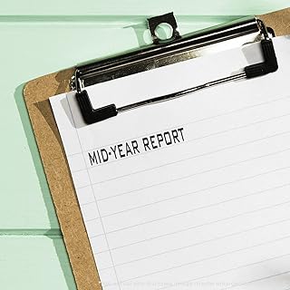 MaxStamp - Large Self-Inking Mid-Year Report Stamp (Black Ink)