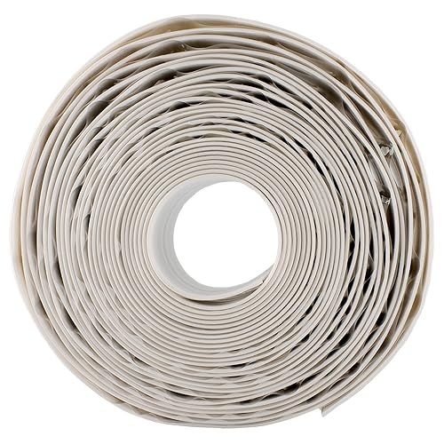 Homax 41072030717 Tira de calafateo blanca, 1-58 pulgadas x 16 pies, tira de calafateo extra ancha, tira de calafateo de pared y piso, 1-58 pulgadas