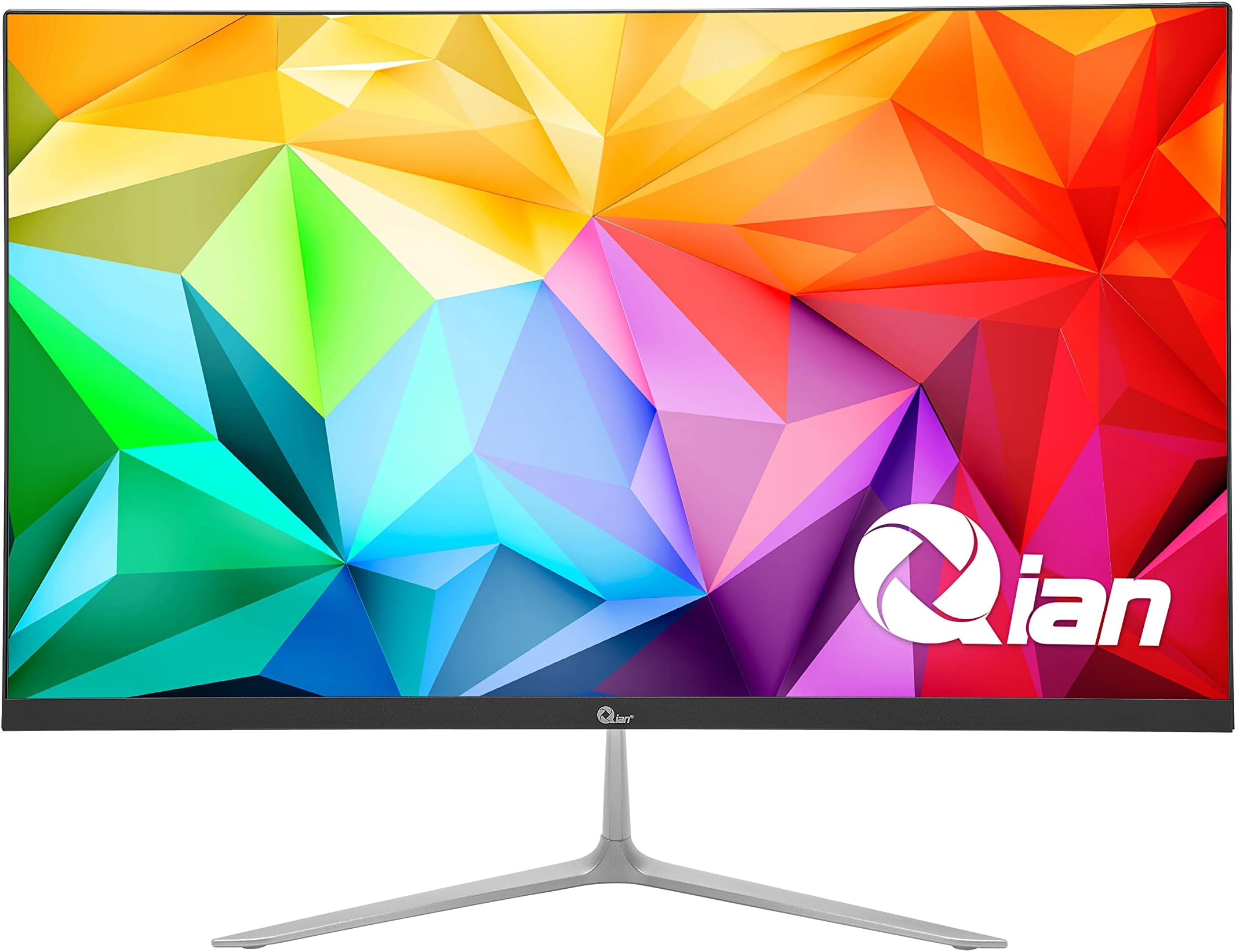 Qian 24” Frameless LED Anti-Glare PC Monitor, 1920x1080 FHD, 75Hz Refresh Rate, 6ms Response Time, 3000:1 Contrast Ratio, 16.7M Colors, 250cd/m2, 16:9, 178°, HDMI/VGA, 75x75mm VESA, Tilt, QM2382F