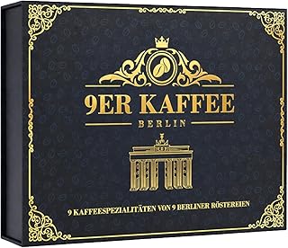 Kaffee Geschenk-Set von 9 Berliner Kaffeeröstereien | 9 Specialty Coffees für Kaffeeliebhaber | Kaffeebohnen Probierset | Geschenkidee für Männer & Frauen | Geschenkbox | Geburtstag | Ganze Bohne