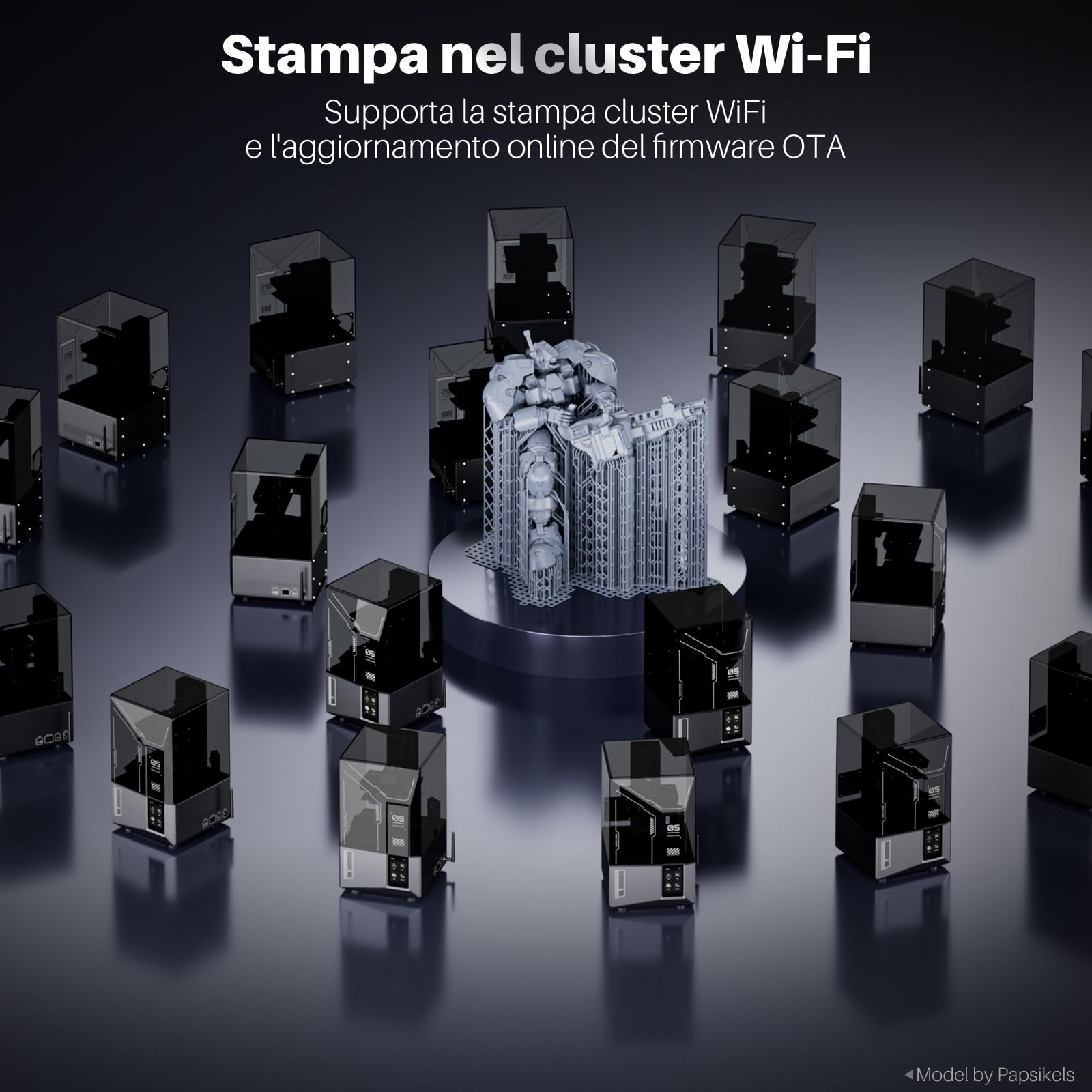 ELEGOO Mars 5 Ultra Stampante 3D in Resina MSLA 9K, Livellamento Automatico, Stampa 3D Veloce a 150 mm/h, Telecamera AI, Stampa Cluster WiFi, Grandi Dimensioni di Stampa 153,36 * 77,76 * 165 mm³