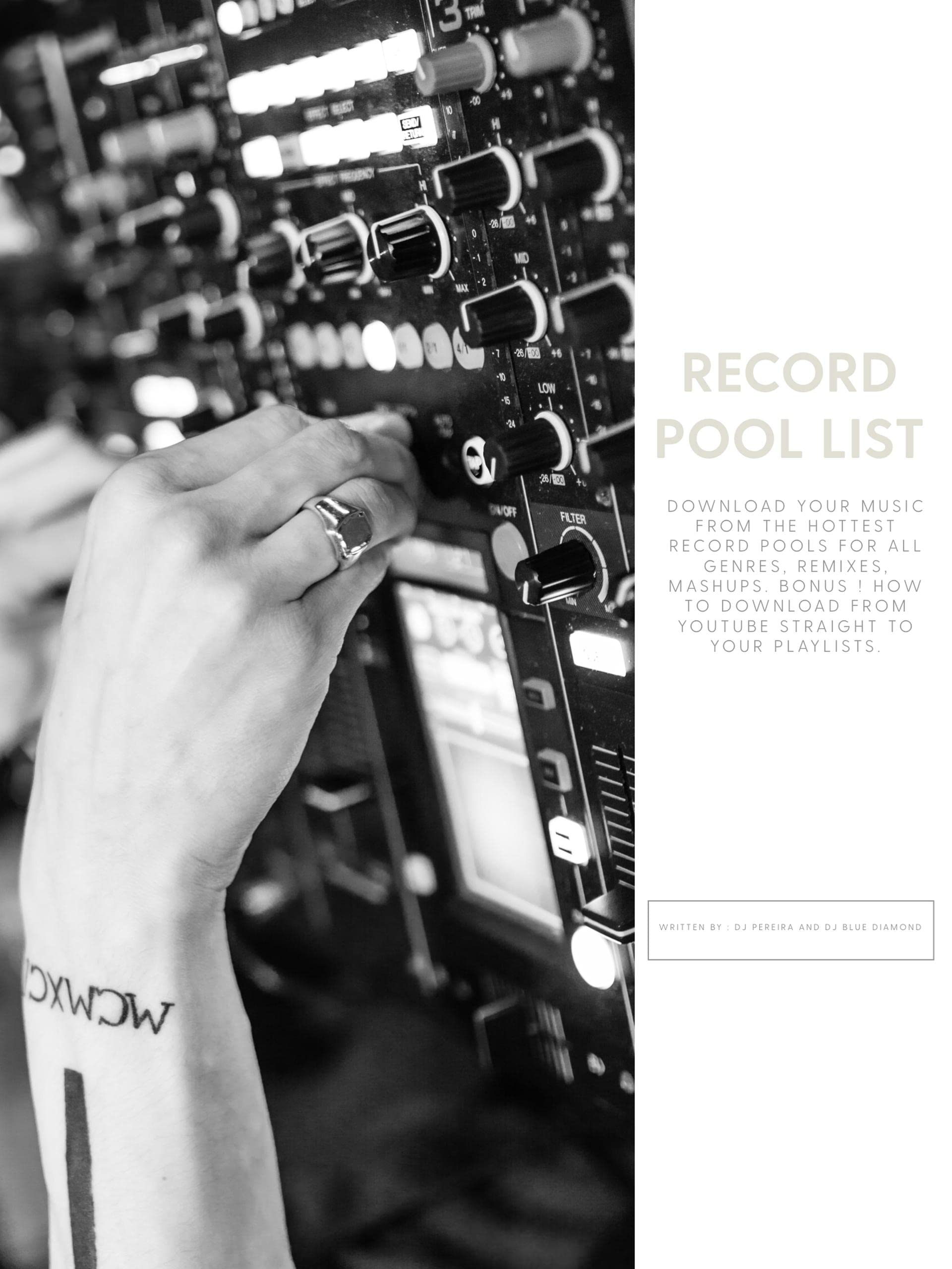 So You Want to be a DJ Record Pool List livre musique numérique deejay