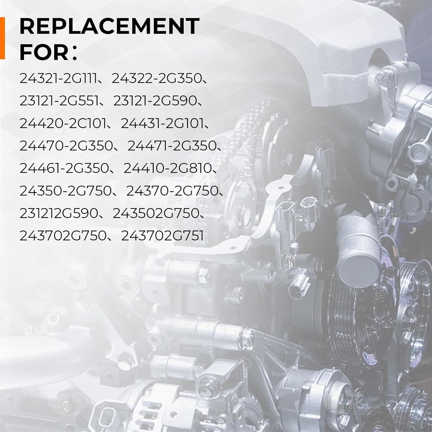 Engine Timing Chain Kit with VVT Gear Compatible with Kia Optima Sorento Sportage 2.0L 2.4L 2011-2015 Compatible with Hyundai Sonata Santa fe Tucson 2.0L 2.4L 2012-2016 replace 24350-2G750 2