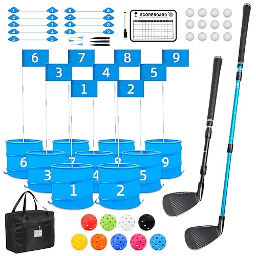 Golf Game with 2 Upgraded Golf Retractable Club,Practice Golfgame with