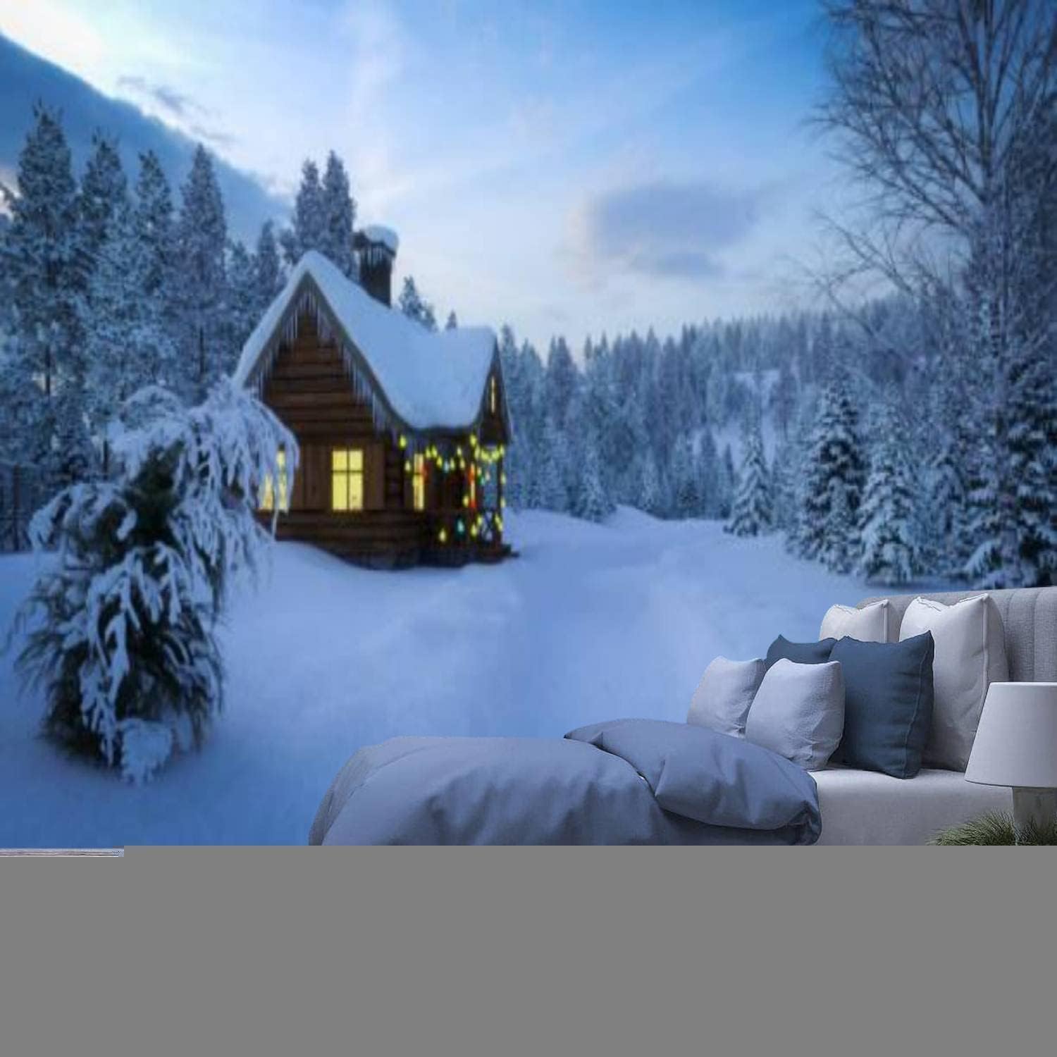 Papier Peint Photo 3D Forêt d'Hiver : Habillez un Mur Blanc sans Abîmer