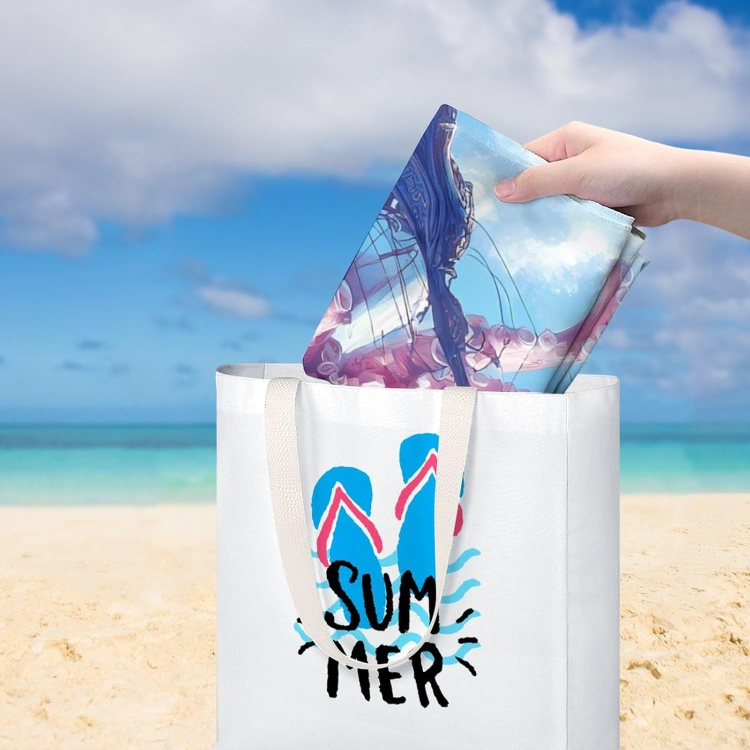 PirateShip Squid Oversized Beach Towel Soft Absorbent Pool Bath Swim Towels for Adults Travel Vacation Gifts 130x80cm