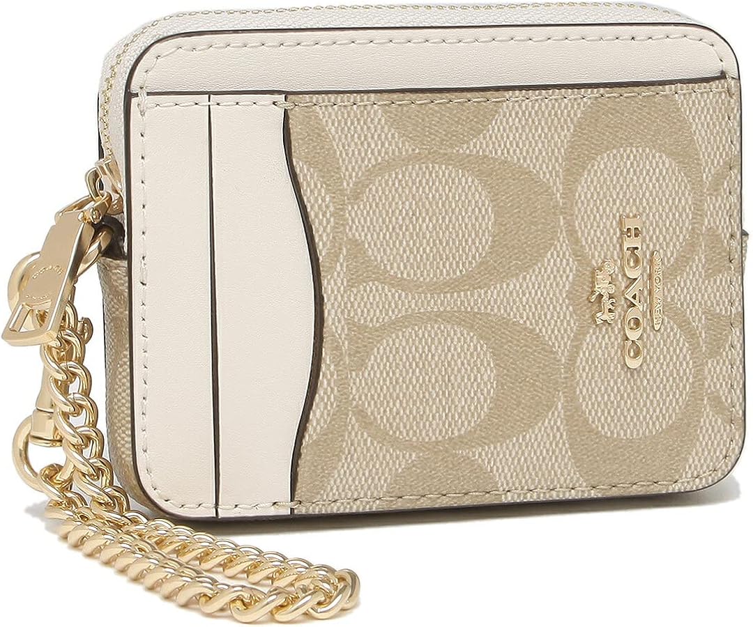 COACH コーチ カードケース 小銭入れ財布 シグネチャー レインボーホワイト