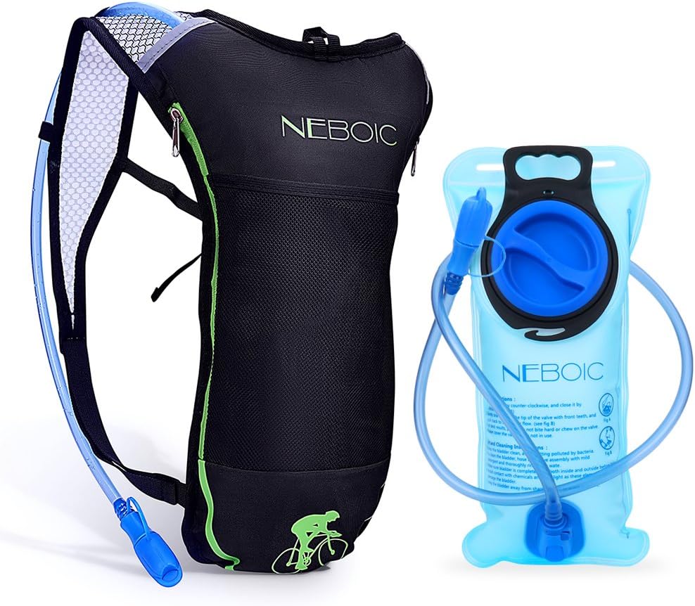 Neboic Hydration Backpack-Hydration Pack with Water Bladder 2L (70 oz) in Lightweight Backpack Style Suit for Women, Men, Kids Hydration Backpack Cycling, Hiking, Biking, Kayaking