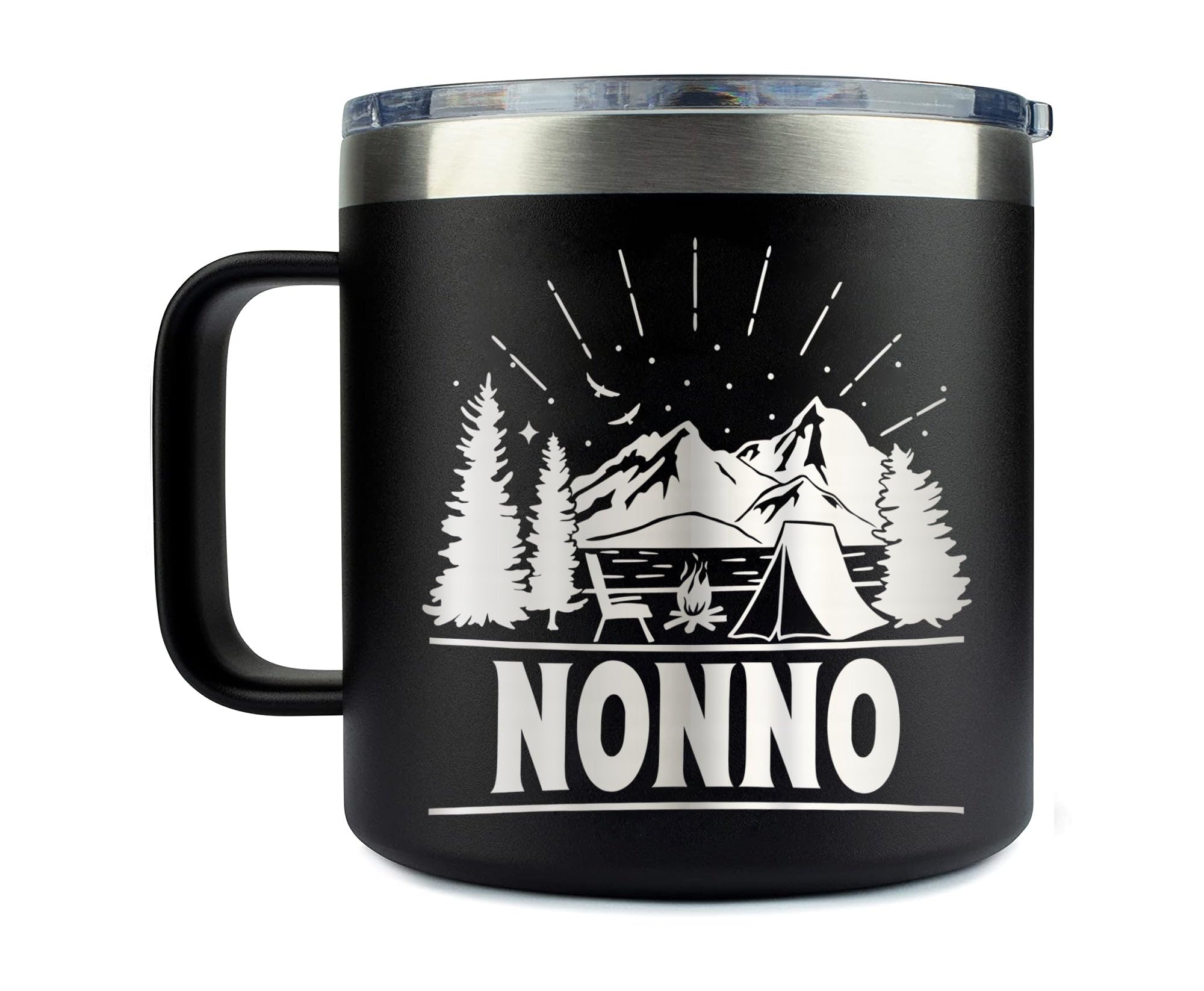 Nonno Camping Tumbler 14 Oz Coffee Mug - Nonno Tumbler - Nonno Camping Gifts - Fathers Day Gift - Nonno Mug - Birthday Gift Ideas For Nonno - Gifts