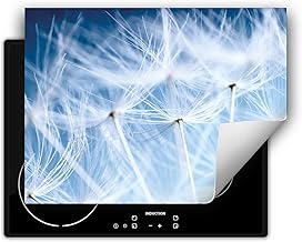 TMK Induction Hob Protection 80 x 52 cm Decorative Kitchen Cover Cooking Cover Accessories – Flower Sky